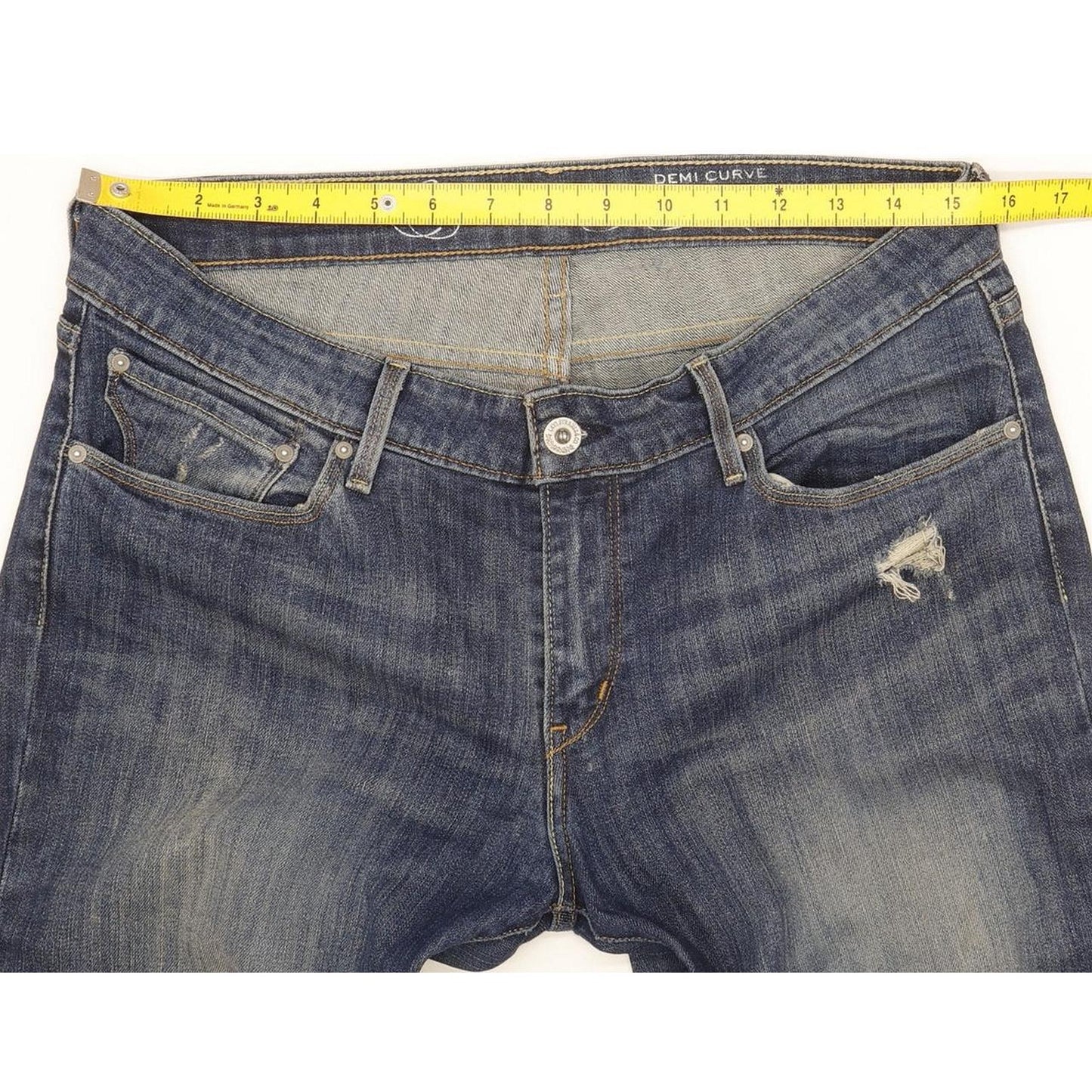 Levi's Demi Curve Women Blue Straight Slim Stretch Jeans W31 L32