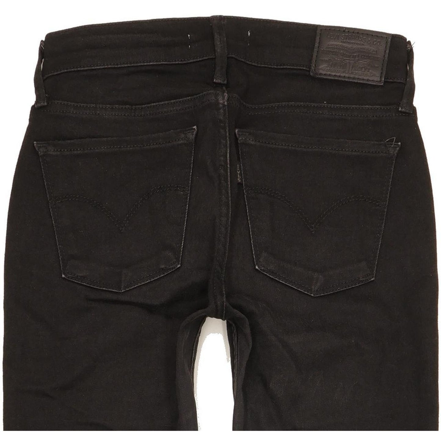 Levi's 710 Super Women Black Skinny Slim Stretch Jeans W25 L27