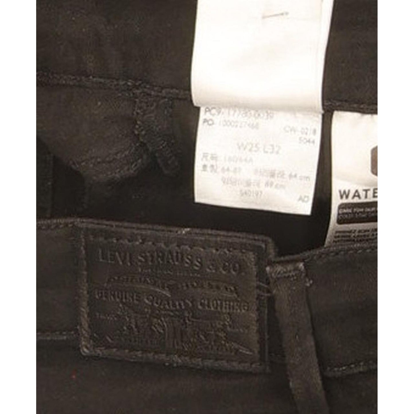 Levi's 710 Super Women Black Skinny Slim Stretch Jeans W25 L27