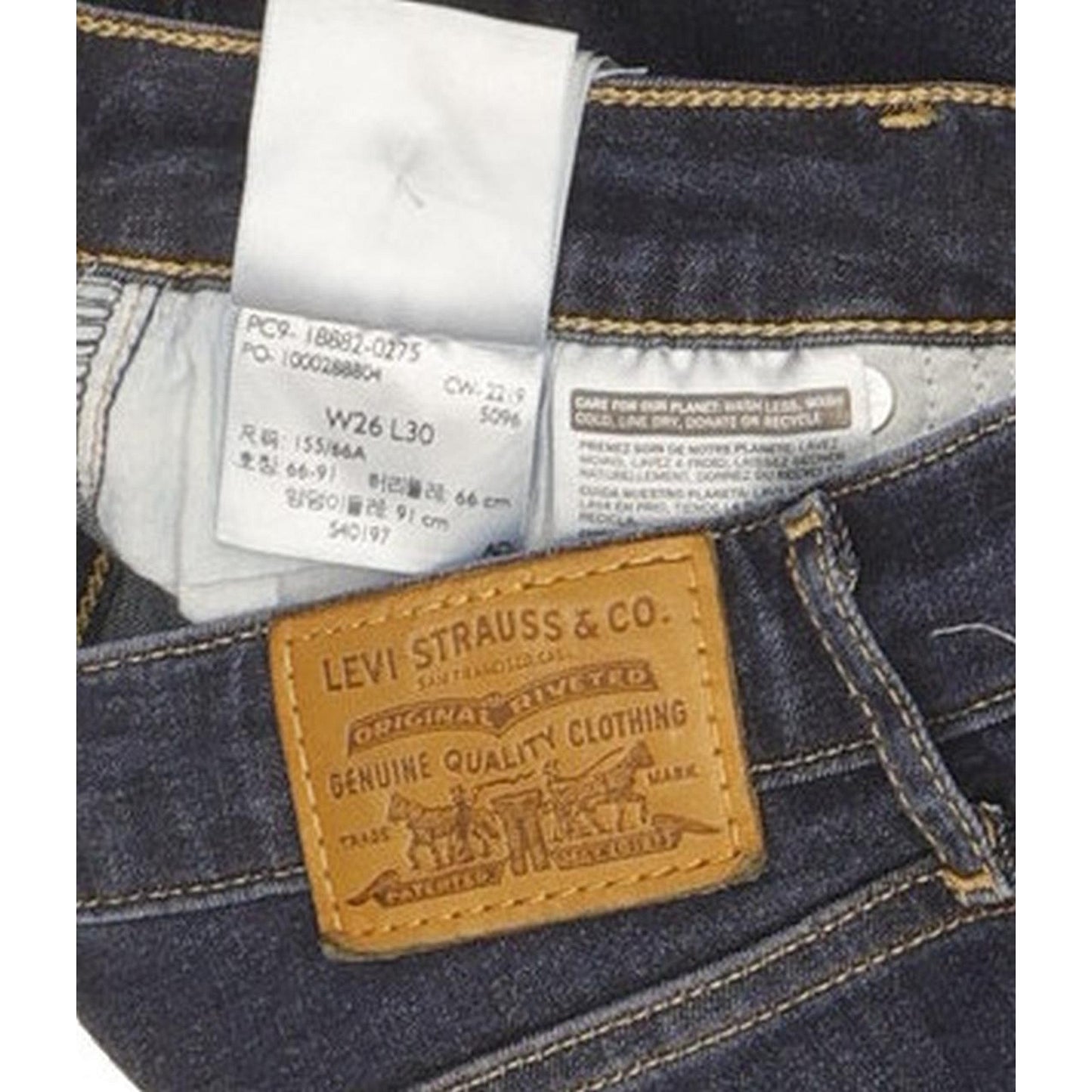 Levi's 721 Women Blue Skinny Slim Jeans W26 L30