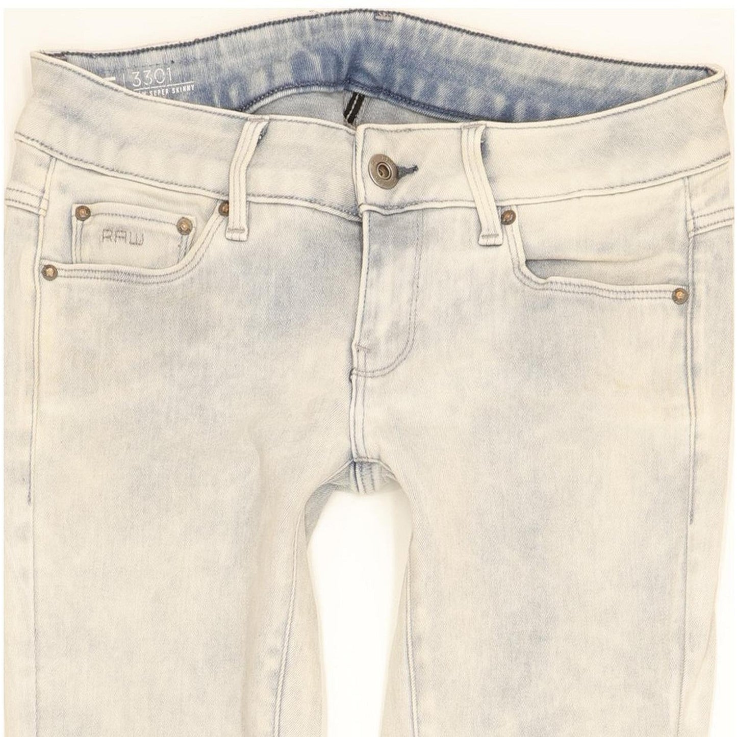 G-Star 3301 Low Women Blue Skinny Slim Stretch Jeans W25 L30