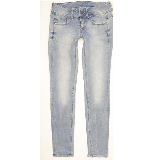 G-Star Lynn Mid Women Blue Skinny Slim Stretch Jeans W25 L30