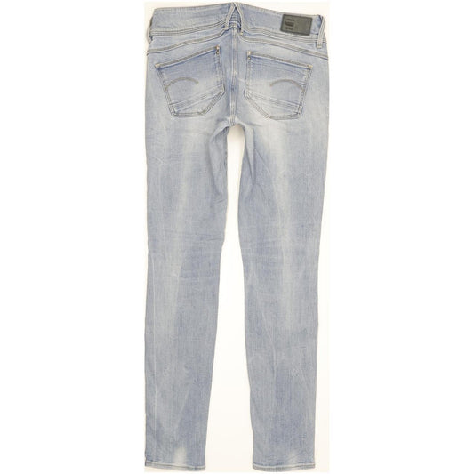 G-Star Lynn Mid Women Blue Skinny Slim Stretch Jeans W25 L30