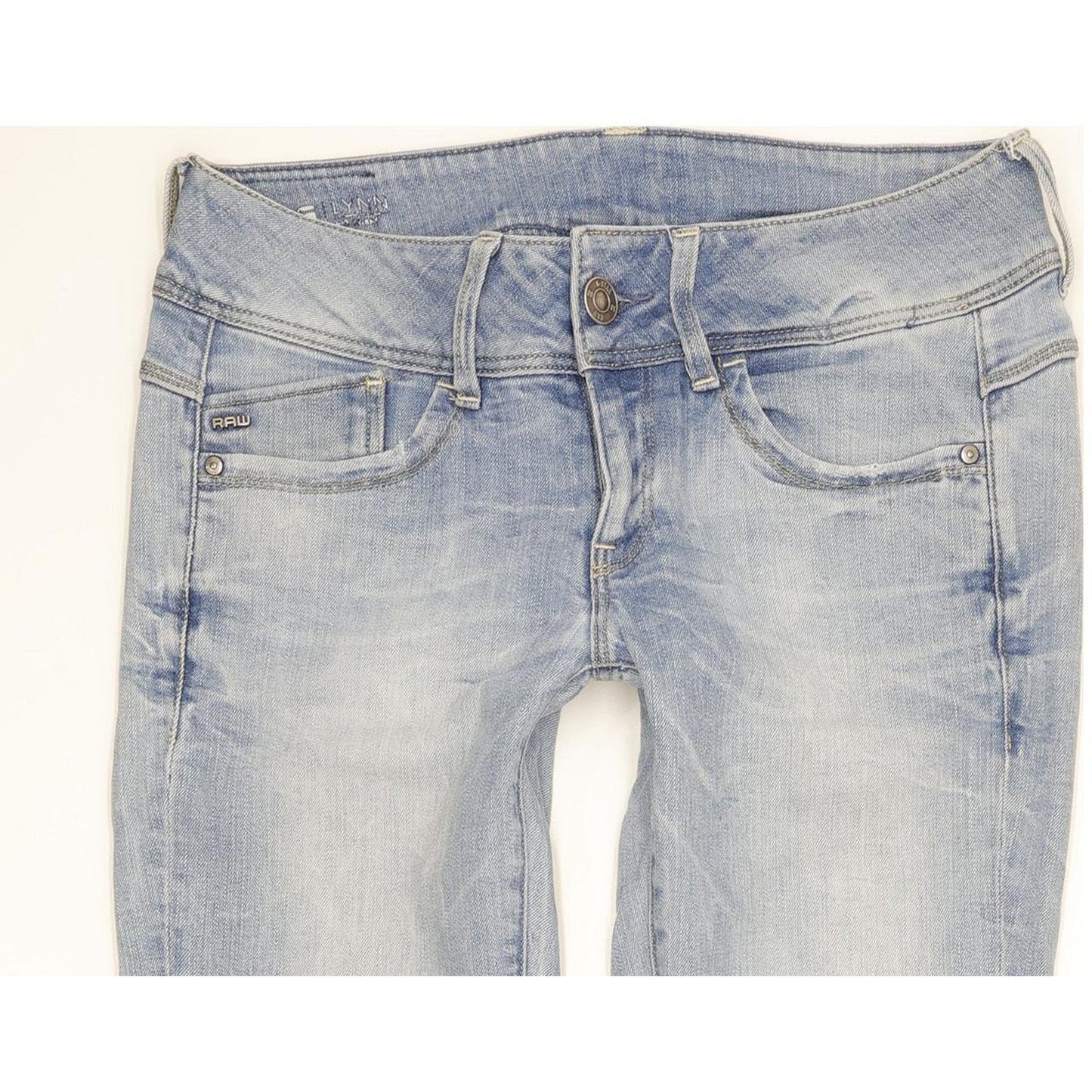 G-Star Lynn Mid Women Blue Skinny Slim Stretch Jeans W25 L30