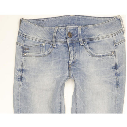 G-Star Lynn Mid Women Blue Skinny Slim Stretch Jeans W25 L30