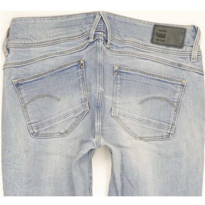 G-Star Lynn Mid Women Blue Skinny Slim Stretch Jeans W25 L30