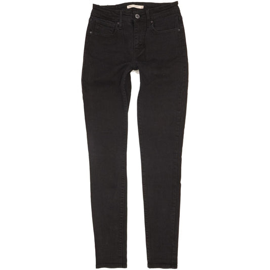 Levi's 721 Women Black Skinny Slim Stretch Jeans W25 L30
