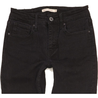 Levi's 721 Women Black Skinny Slim Stretch Jeans W25 L30
