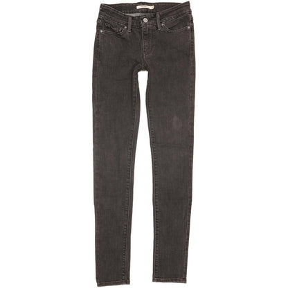 Levi's 711 Women Charcoal Skinny Slim Stretch Jeans W26 L32