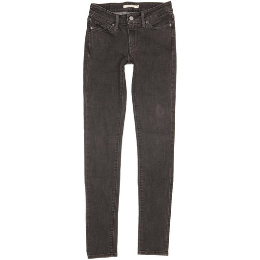 Levi's 711 Women Charcoal Skinny Slim Stretch Jeans W26 L32