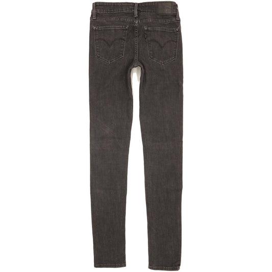 Levi's 711 Women Charcoal Skinny Slim Stretch Jeans W26 L32