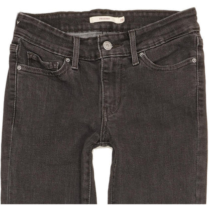 Levi's 711 Women Charcoal Skinny Slim Stretch Jeans W26 L32