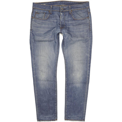 G-Star 3301 Men Blue Straight Slim Jeans W36 L31
