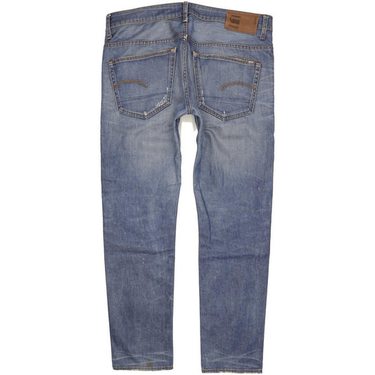 G-Star 3301 Men Blue Straight Slim Jeans W36 L31
