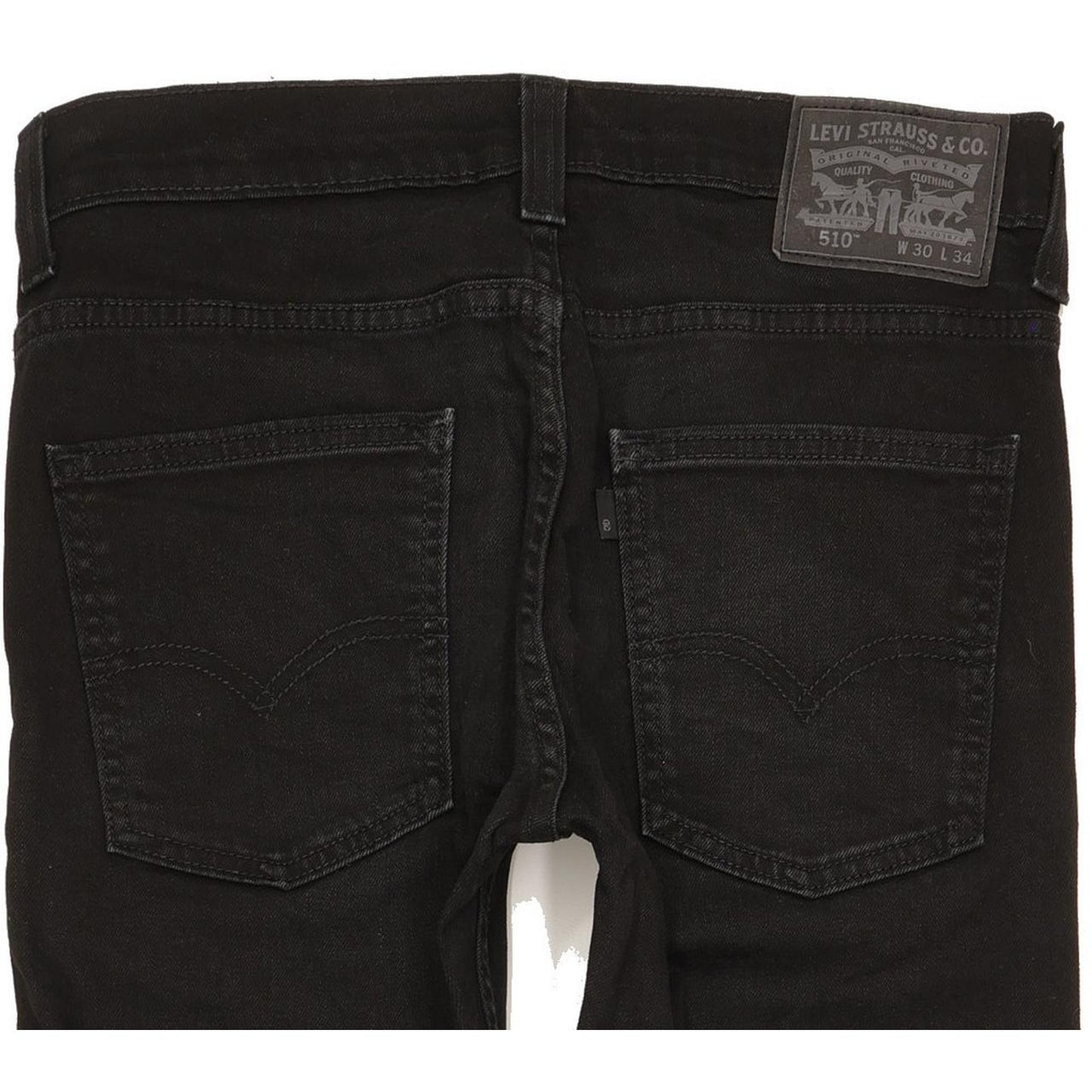 Levi's 510 Men Black Skinny Slim Stretch Jeans W30 L30