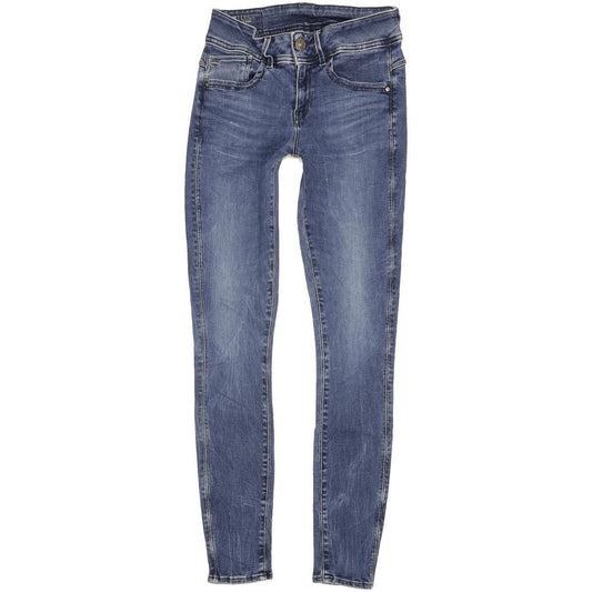 G-Star Lynn Mid Women Blue Skinny Slim Stretch Jeans W28 L31