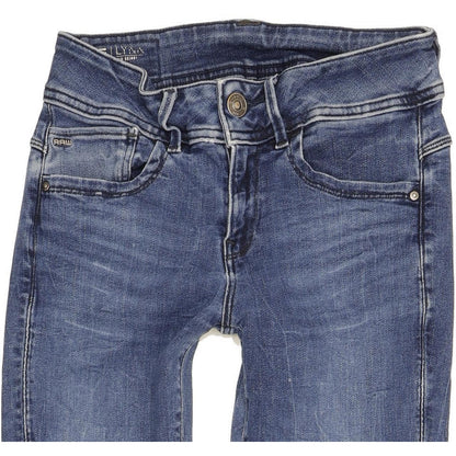 G-Star Lynn Mid Women Blue Skinny Slim Stretch Jeans W28 L31