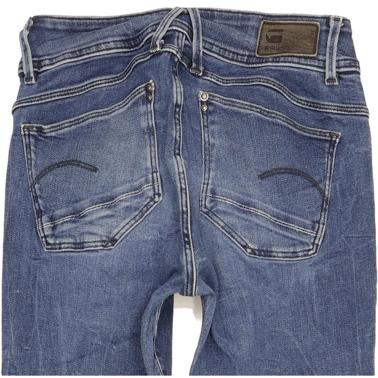 G-Star Lynn Mid Women Blue Skinny Slim Stretch Jeans W28 L31