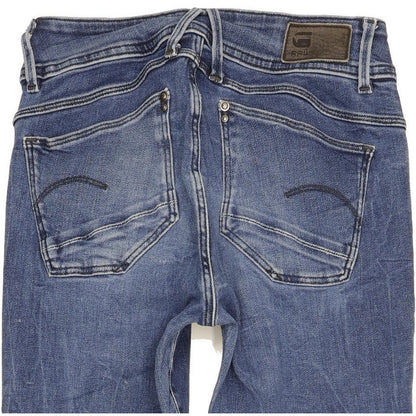 G-Star Lynn Mid Women Blue Skinny Slim Stretch Jeans W28 L31
