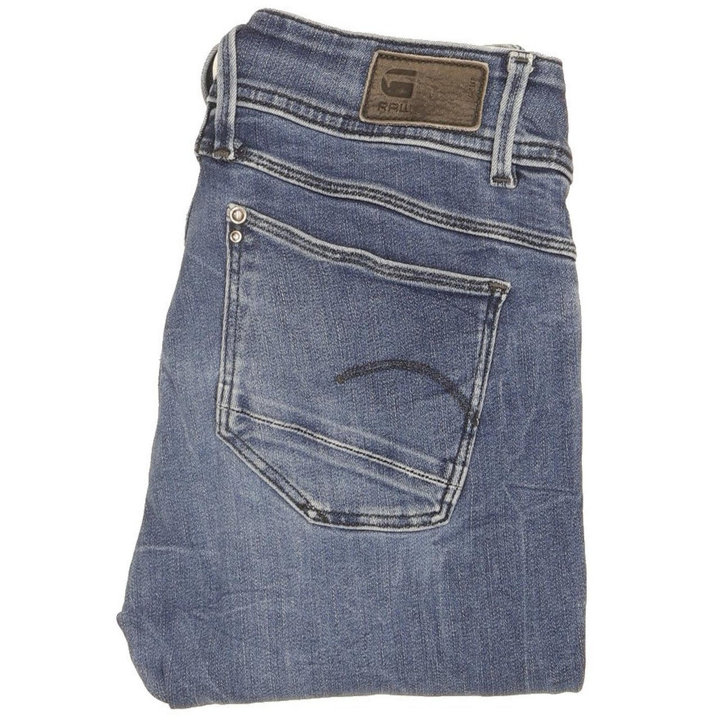 G-Star Lynn Mid Women Blue Skinny Slim Stretch Jeans W28 L31