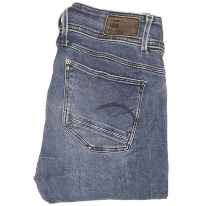 G-Star Lynn Mid Women Blue Skinny Slim Stretch Jeans W28 L31