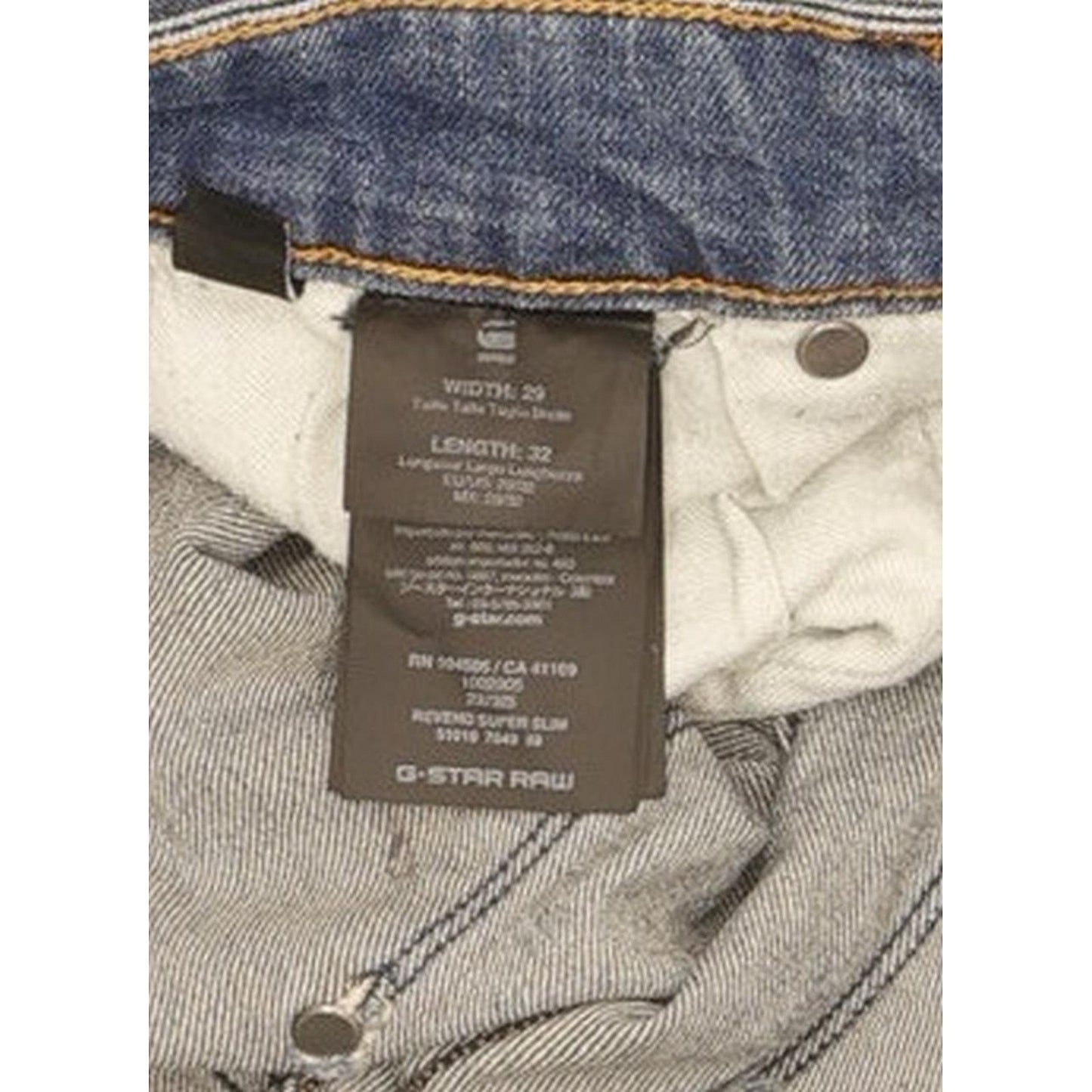 G-Star Revend Men Blue Skinny Slim Stretch Jeans W29 L26
