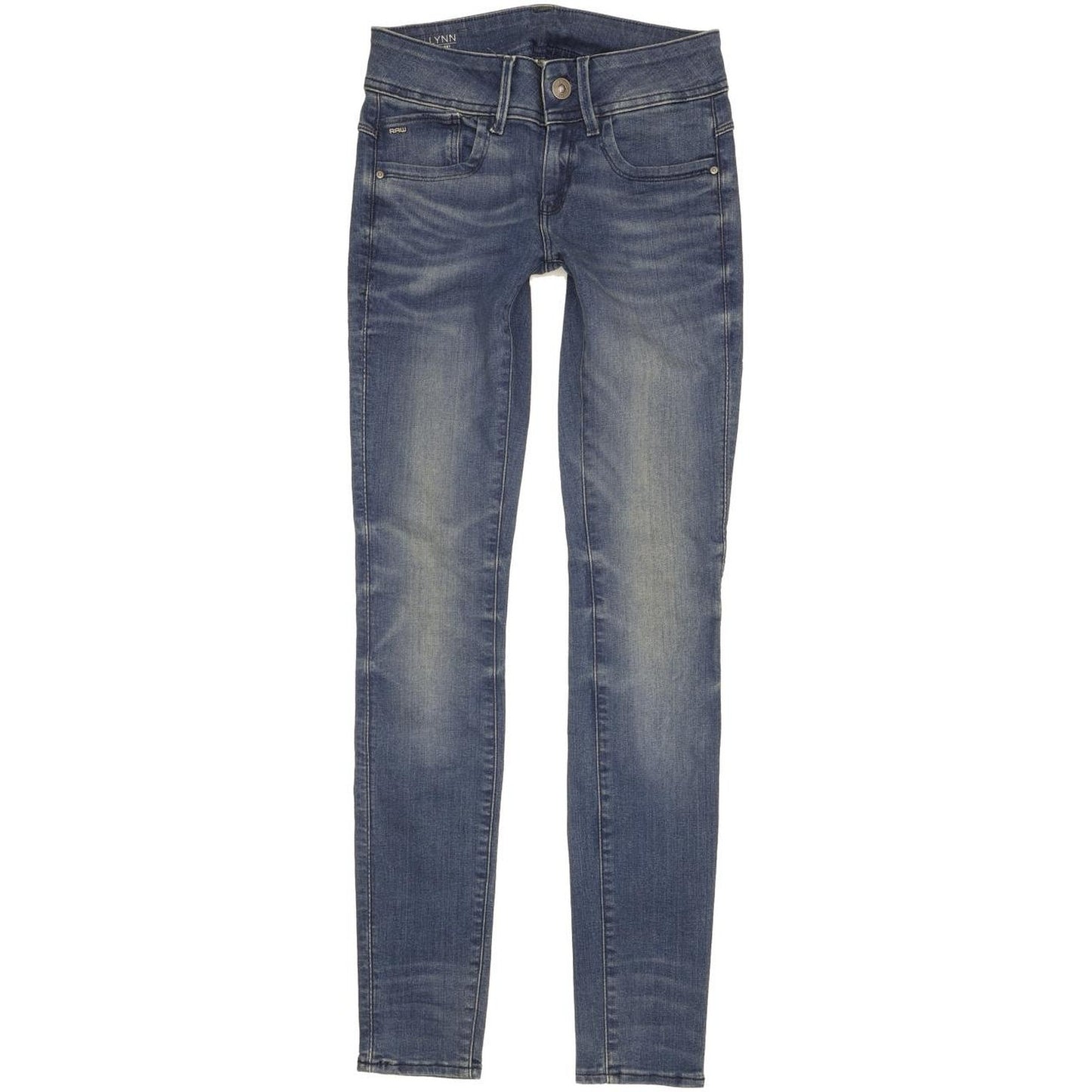 G-Star Lynn Mid Women Blue Skinny Slim Stretch Jeans W25 L32
