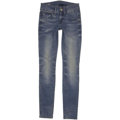 G-Star Lynn Mid Women Blue Skinny Slim Stretch Jeans W25 L32