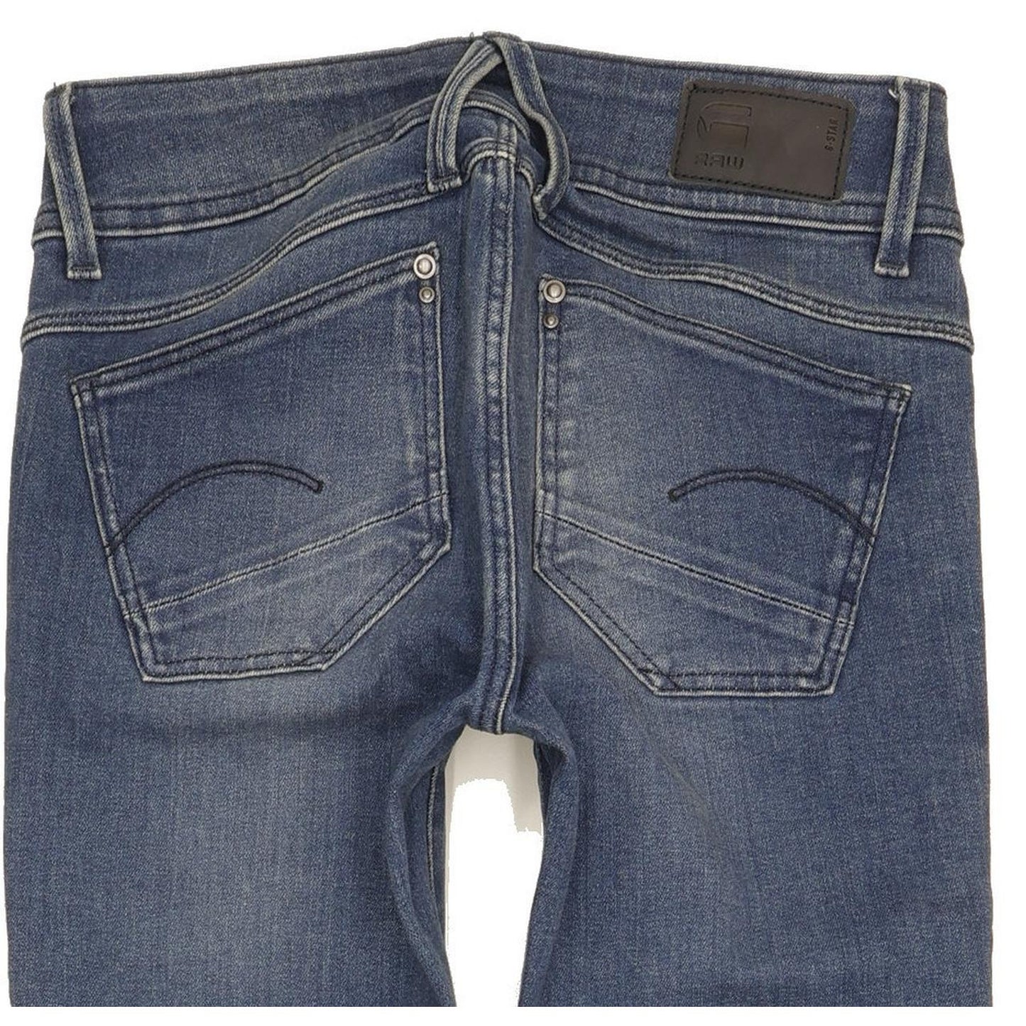 G-Star Lynn Mid Women Blue Skinny Slim Stretch Jeans W25 L32
