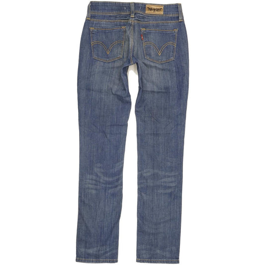 Levi's 571 Women Blue Straight Slim Stretch Jeans W28 L31
