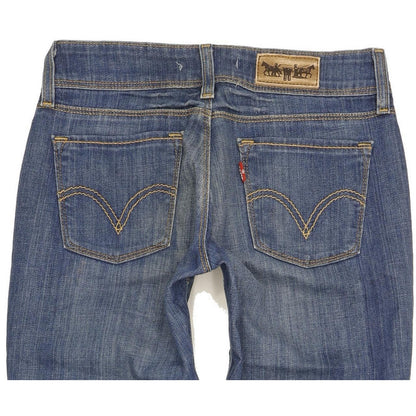 Levi's 571 Women Blue Straight Slim Stretch Jeans W28 L31