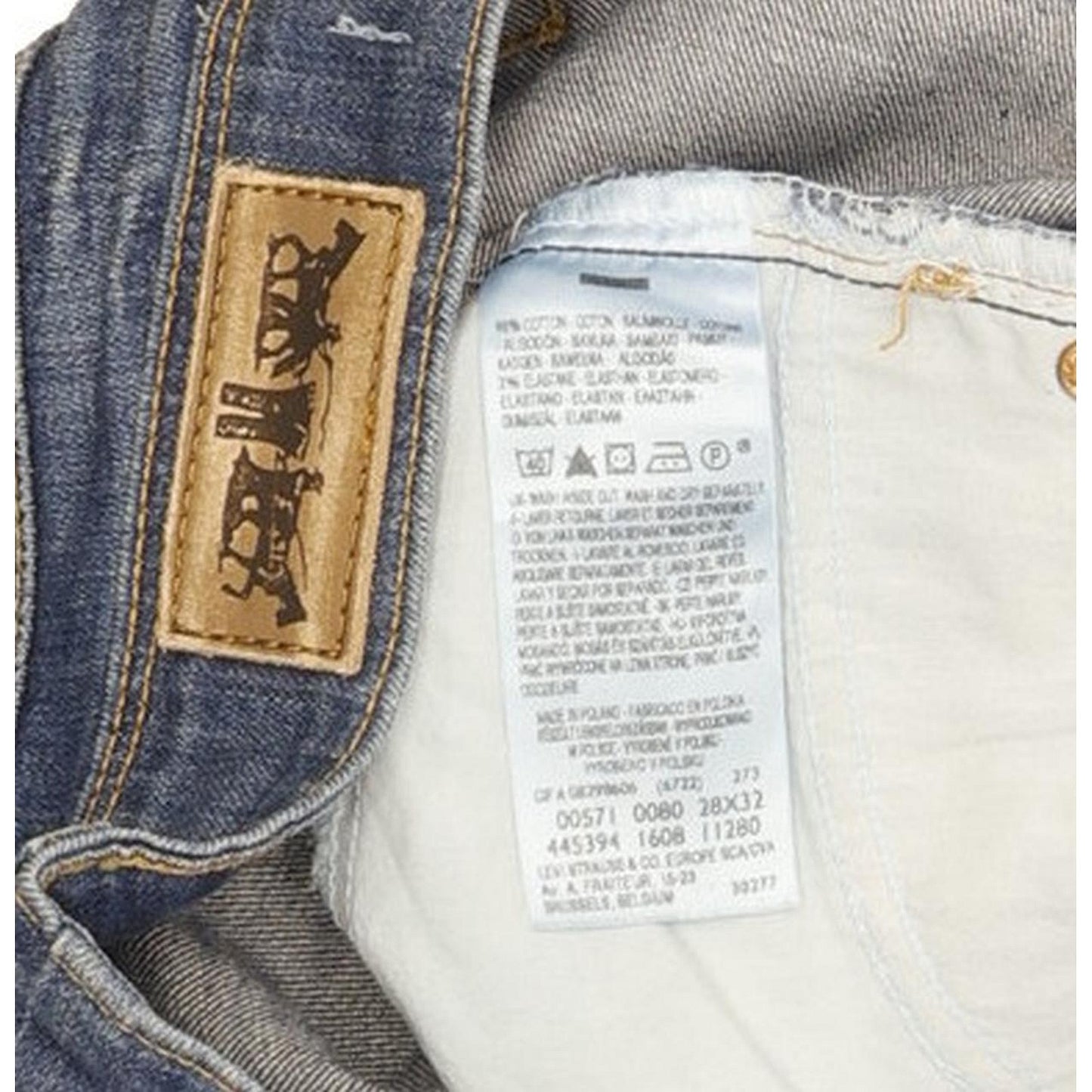 Levi's 571 Women Blue Straight Slim Stretch Jeans W28 L31