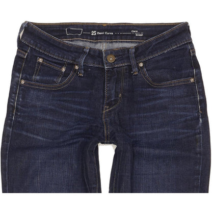 Levi's Demi Curve Women Blue Straight Classic Stretch Jeans W25 L29