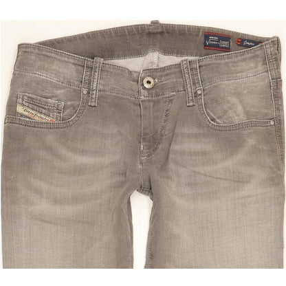 Diesel Grupee Women Grey Skinny Slim Stretch Jeans W27 L32