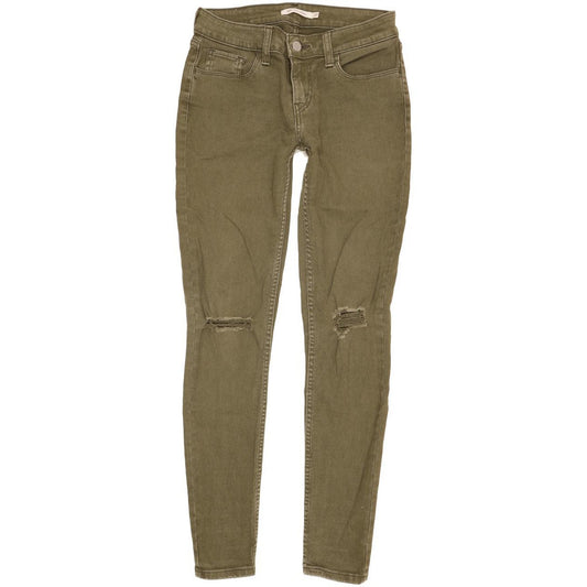 Levi's 535 Super Women Khaki Skinny Slim Stretch Jeans W27 L29