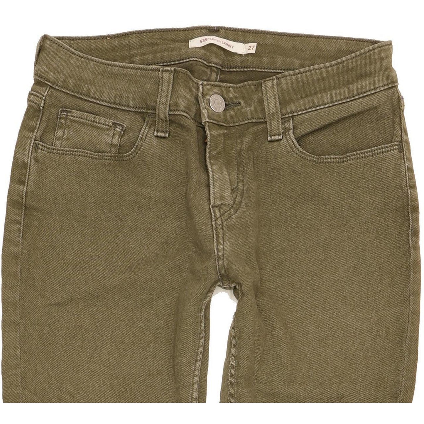 Levi's 535 Super Women Khaki Skinny Slim Stretch Jeans W27 L29