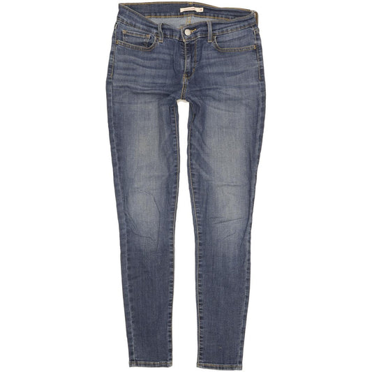 Levi's 710 Super Women Blue Skinny Slim Stretch Jeans W28 L30
