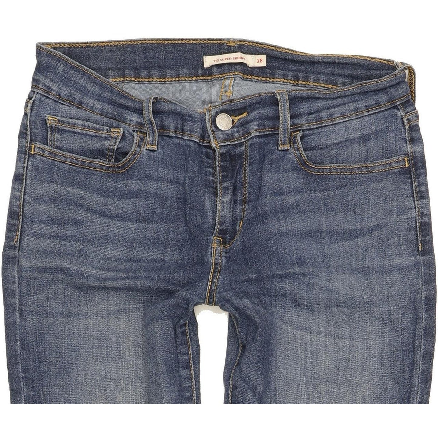 Levi's 710 Super Women Blue Skinny Slim Stretch Jeans W28 L30