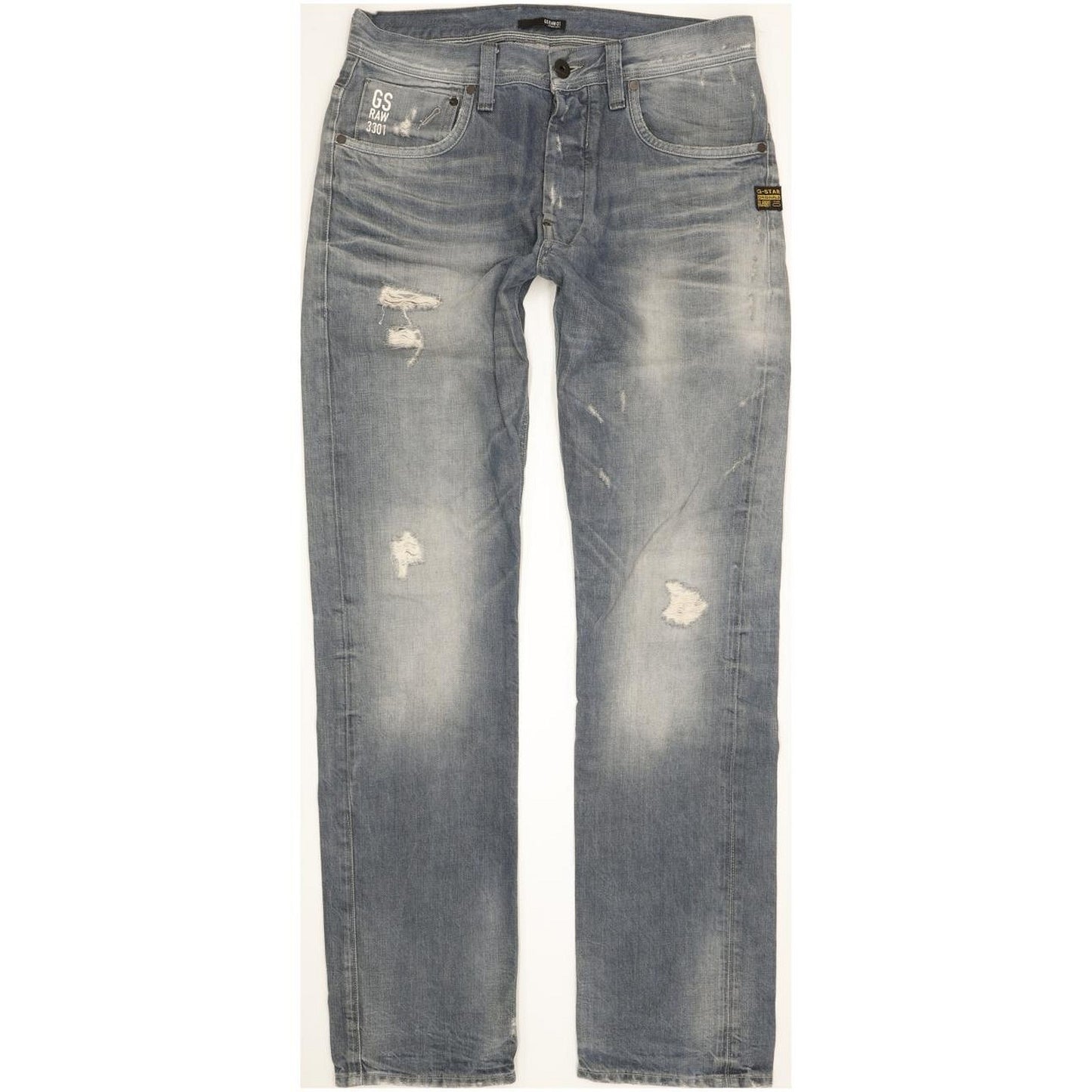 G-Star Attacc Men Blue Straight Regular Jeans W33 L34