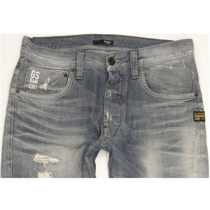 G-Star Attacc Men Blue Straight Regular Jeans W33 L34
