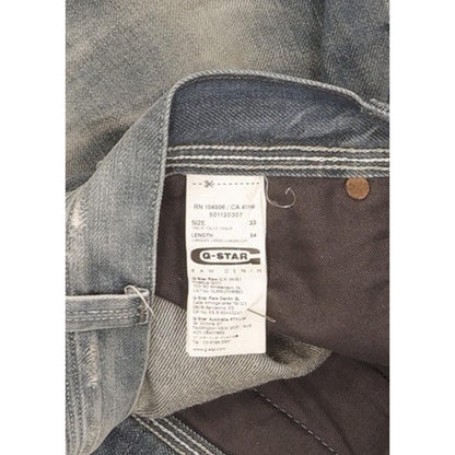 G-Star Attacc Men Blue Straight Regular Jeans W33 L34