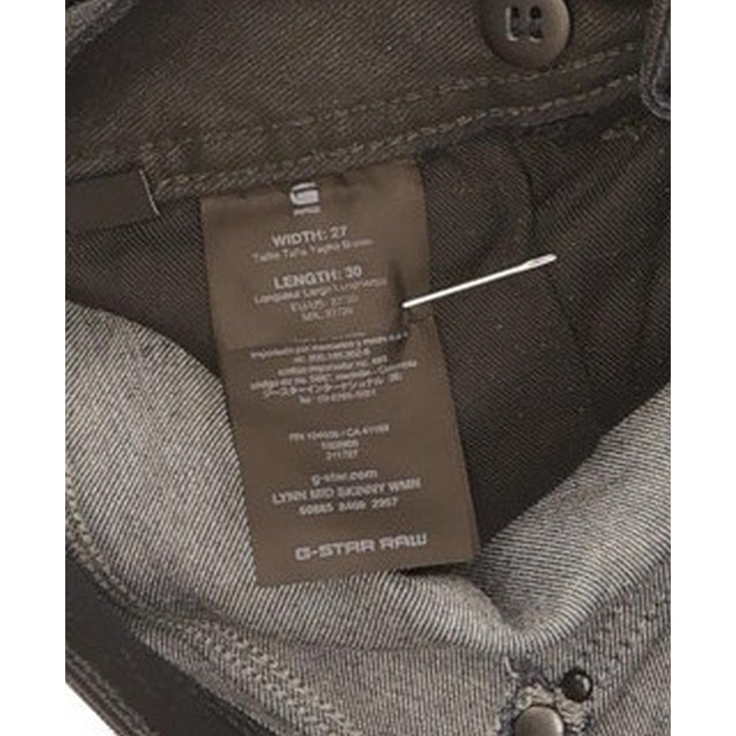 G-Star Lynn Mid Women Navy Skinny Slim Stretch Jeans W27 L30