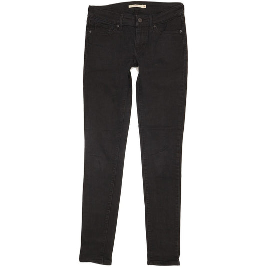 Levi's 711 Women Black Skinny Slim Stretch Jeans W26 L31