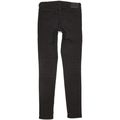 Levi's 711 Women Black Skinny Slim Stretch Jeans W26 L31