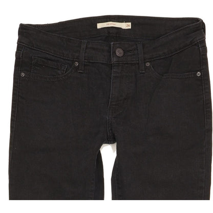 Levi's 711 Women Black Skinny Slim Stretch Jeans W26 L31