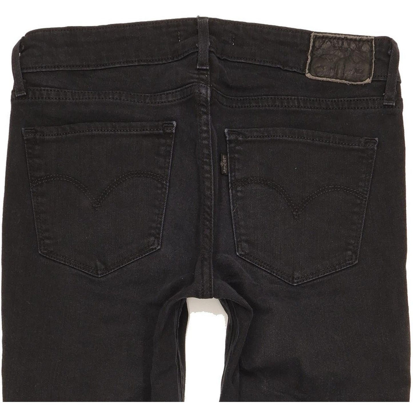 Levi's 711 Women Black Skinny Slim Stretch Jeans W26 L31