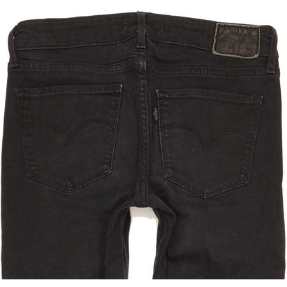 Levi's 711 Women Black Skinny Slim Stretch Jeans W26 L31