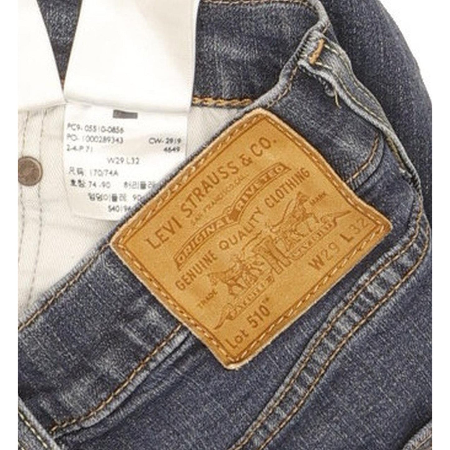 Levi's 510 Men Blue Skinny Regular Stretch Jeans W29 L30