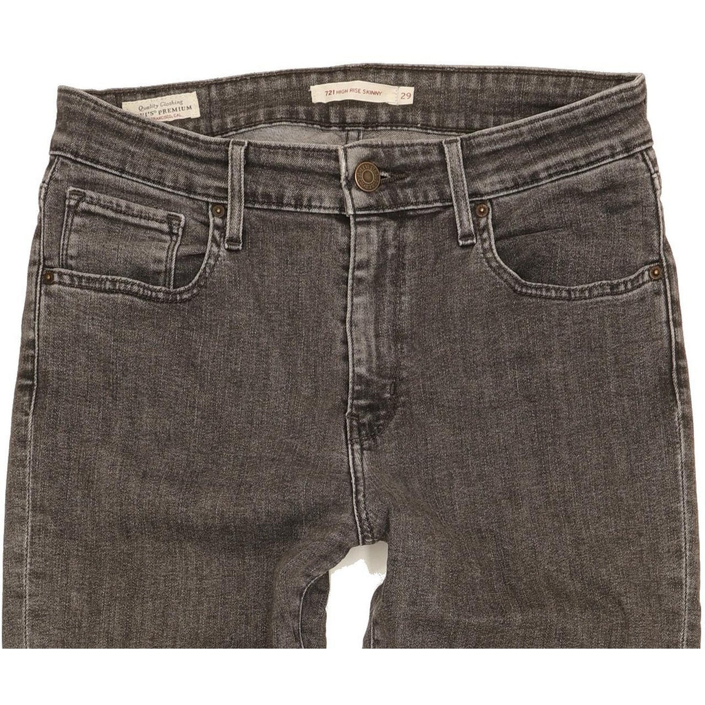 Levi's 721 Women Charcoal Skinny Slim Stretch Jeans W29 L30