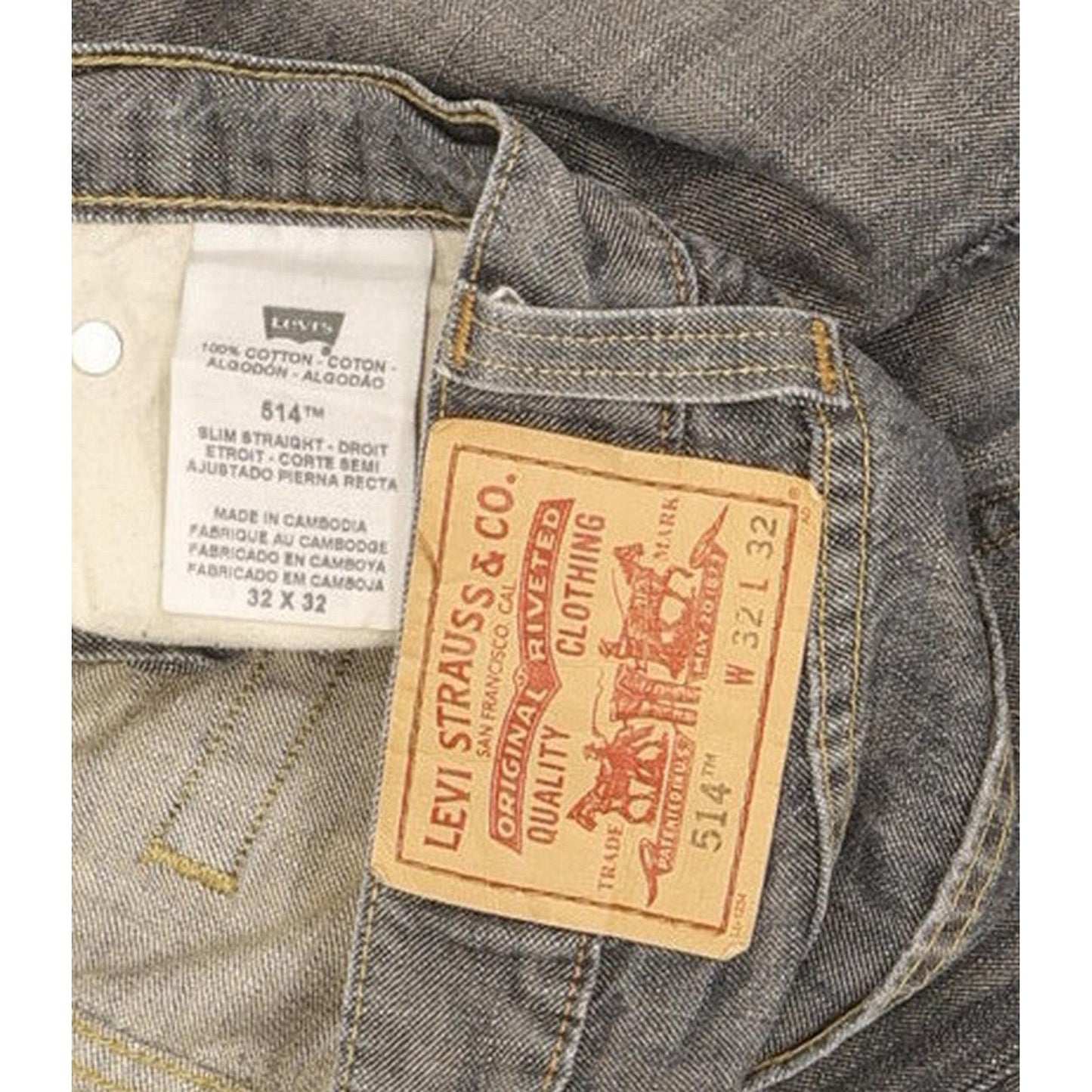 Levi's 514 Men Blue Straight Slim Jeans W32 L29